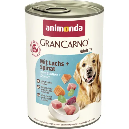 ANIMONDA Grancarno Adult łosoś, szpinak 400g